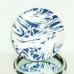 Pocket mirror Blue and Whit..