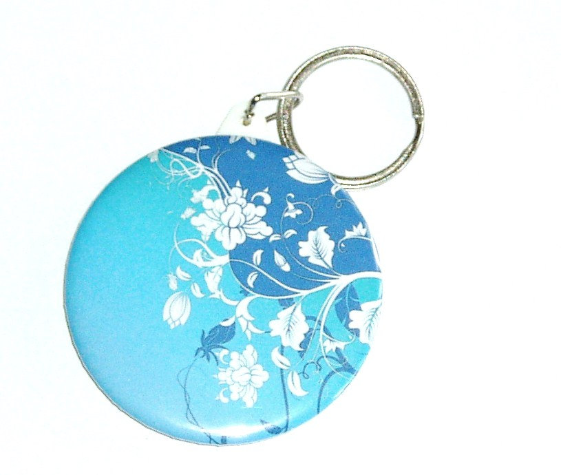Keychain - Blue floral