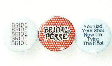 Pinback button badges - Hens night party pack of 12 badges
