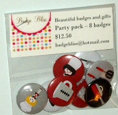 Pinback Button badge party pack of 8 - My Kitchen - party favors