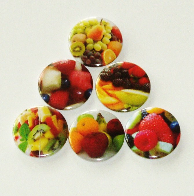 Fridge magnets - Fruit Salad - Set of 6 refrigerator magnets