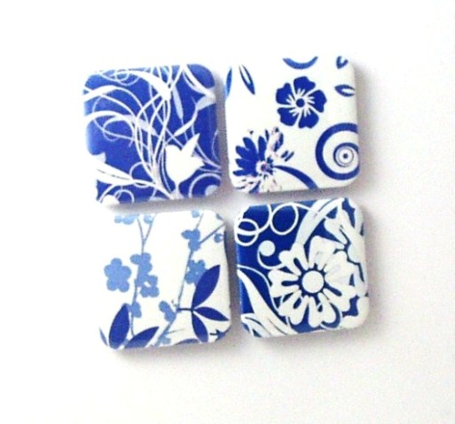 Magnets - Cool Blue - 4 fridge magnets