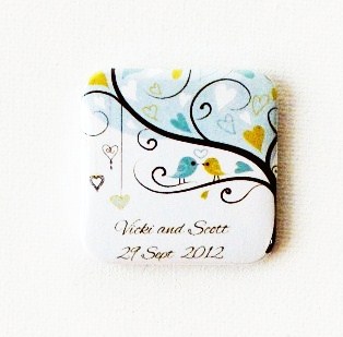 Personalised Magnet Wedding Favor