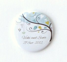 Personalised Pocket Mirror Wedding Favor