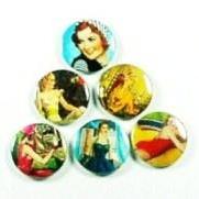Fridge magnet set - Retro Women - refrigerator magnets (fm630